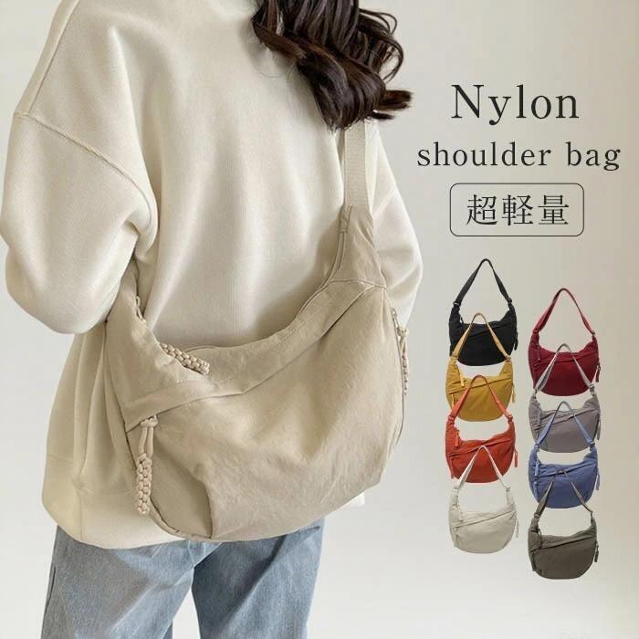 樂天商城 - 三日月型 ラウンド ショルダー バッグ ナイロン 男女兼用 メンズ レディース 大容量 小さめ ハーフ ボディ メッセンジャー ムーン