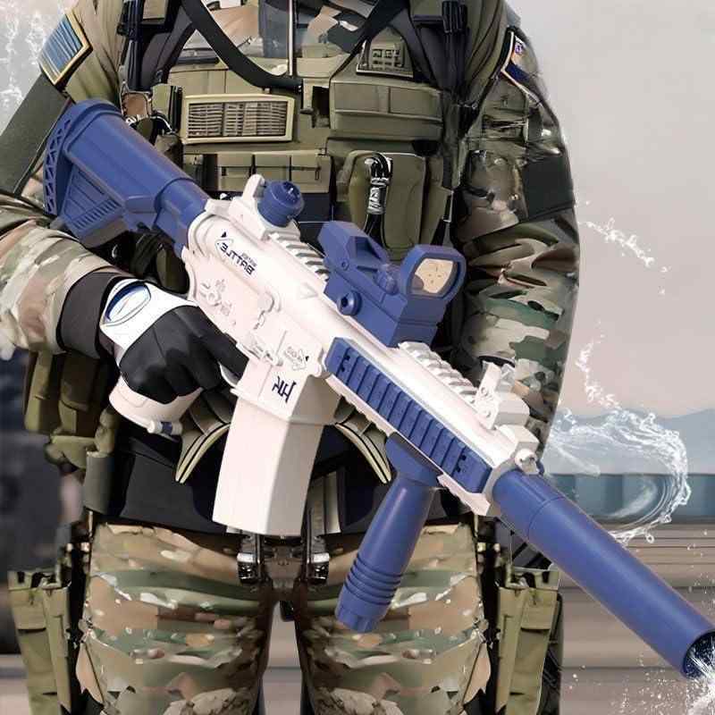 【楽天スーパーセール】電動式連射水鉄砲 自動ウォーターガン 光る 発光 超強力飛...
