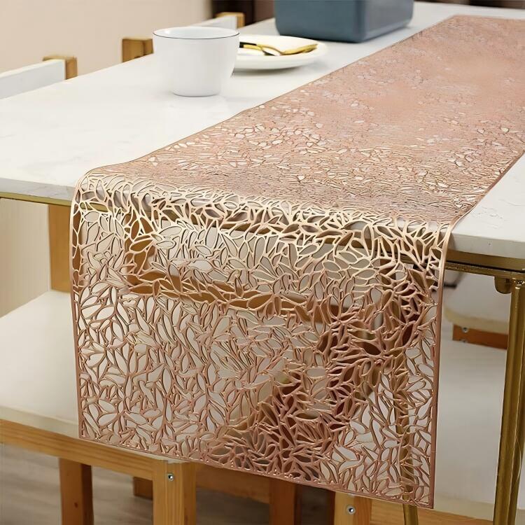 Rakuten - 新生活 テーブルランナー 柄 テーブルクロス ランチョンマット150×30cm 幅広 汚れ防止 デスクマット 食卓 茶卓 キッチン センタークロス 結婚式 滑り止め 帯 PVC 撥水 新 モダン 耐熱