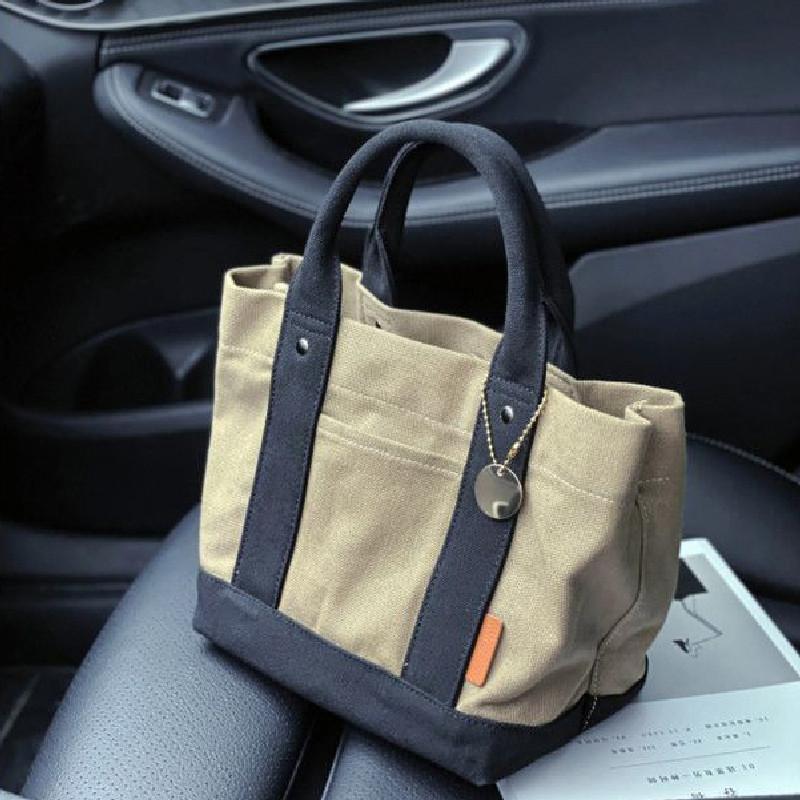 トートバッグ メンズ 小さめ 軽量 ファスナー 布 仕切り 帆布 ミニ 大きめ キャンバス 無地 ミニトートバッグ 手提げバッグ レディース ハンドバッグ