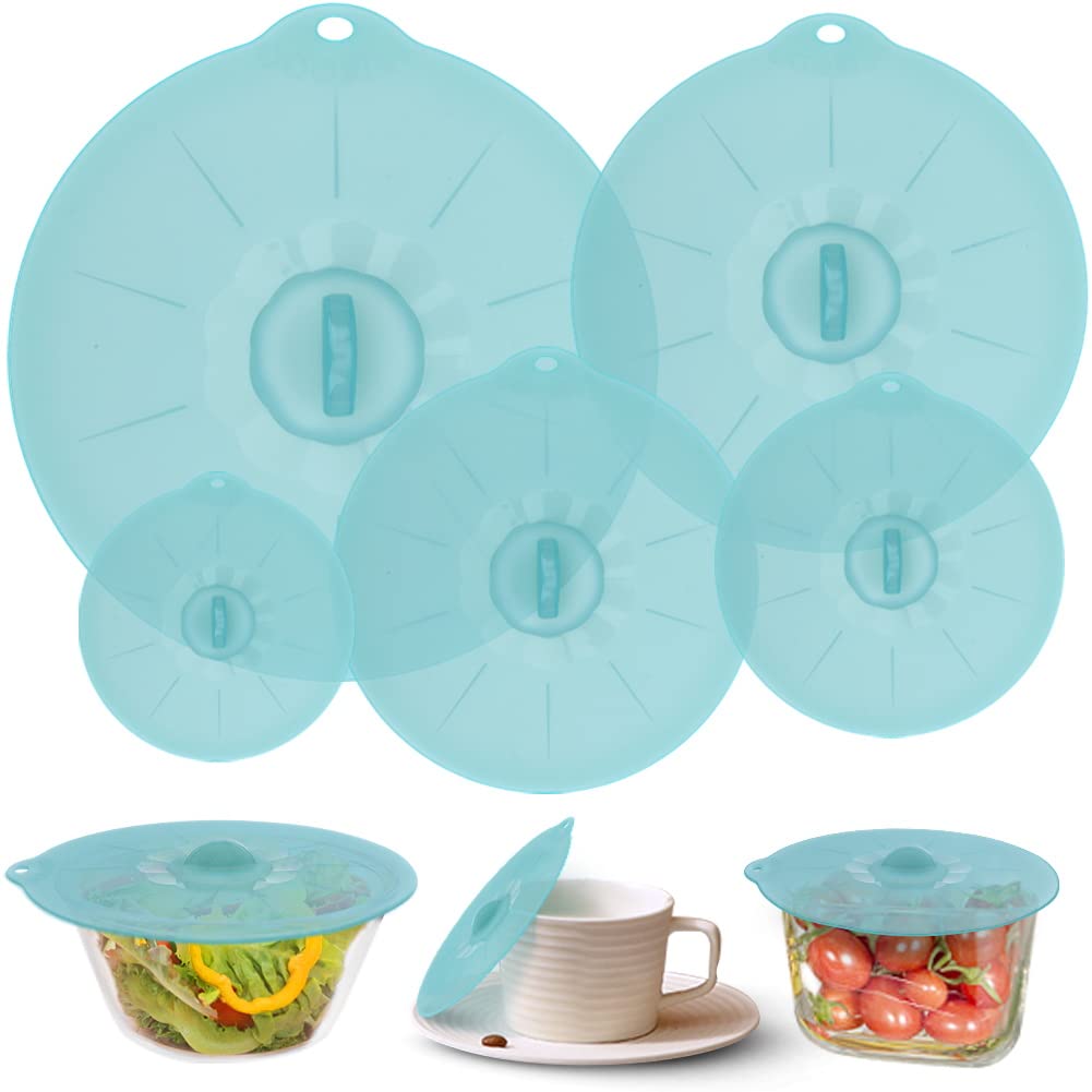 Rakuten - 食品保存用シリコン蓋 - ボウルカバー BPAフリー 吸盤蓋 電子レンジカバー ポットカバー カップ ポット 冷蔵庫用 オーブン パン