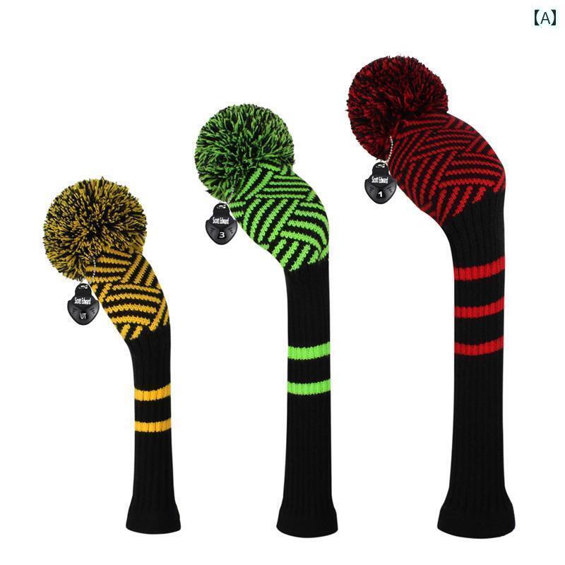 Rakuten - ゴルフクラブ カバー クラブヘッド クラブカバー アイアン 保護 キャップ ゴルフ モチーフ ニット スポーツ レジャー