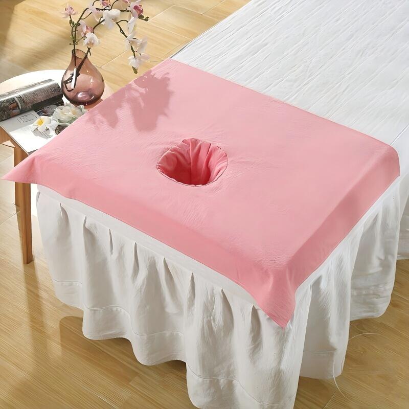 Rakuten - 新生活 ベッドスカート ベッドシーツ ベッドタオル エステタオル 有孔 約50×70cm 50×80cm 60×90cm 70×100cm 全8色 通気性 ワインレッド -