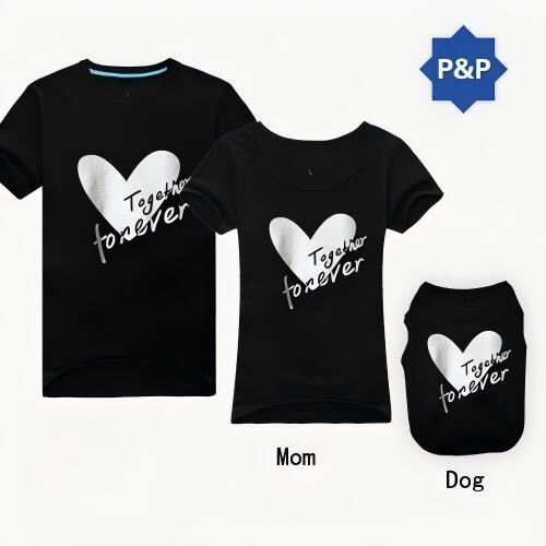 犬服 お揃い ペットとお揃い服 夏服 半袖Tシャツ ペット ペアルック 犬と飼い主お揃い ペットとオーナーのお揃い 洋服 犬服親子 散歩 お出かけに ドッグウェア