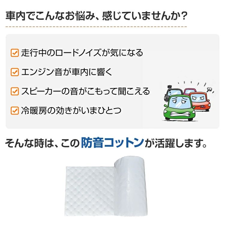 防音コットン 防音材 吸音材 静音シート 防音パネル 断熱材 遮音シート ロードノイ...
