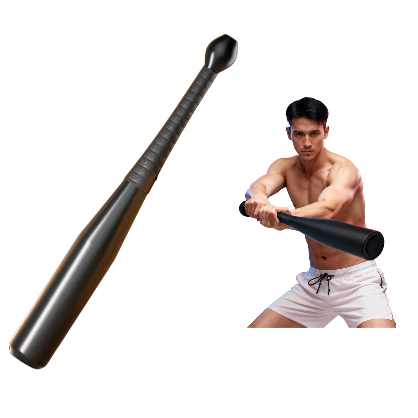 Rakuten - ダンベル 2kg-10kg 鍛錬棒 クラブベル メイスハンマー 全身筋トレ コンパクト設計 家庭用ジム トレーニング器具 バーンマシン ゴールド