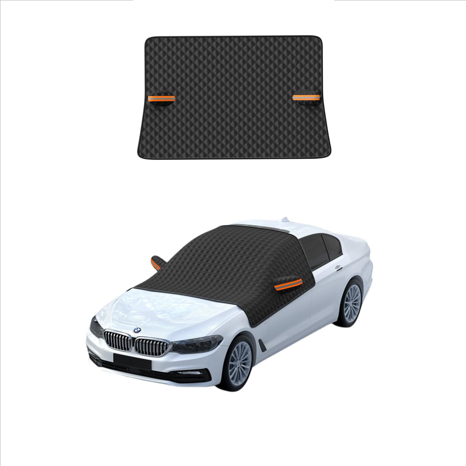 Rakuten - 匠の心を込めて作られた自動車用防雪カバーで、三つの窓と二つのミラーを全方位に守ります。多層の厚手の綿で防水防寒機能を持ち、強力