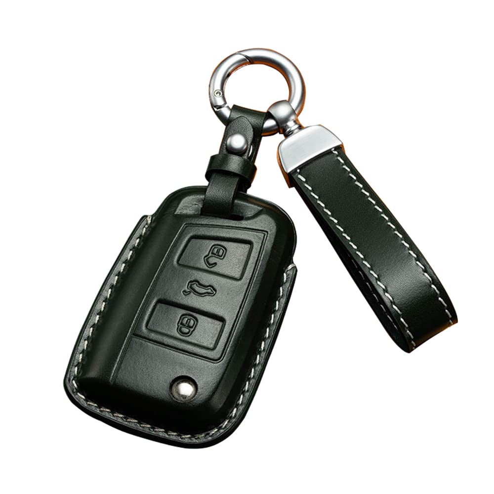 Rakuten - フォルクスワーゲン 本革 スマートキーケース トゥアレグ キーカバー キーホルダー ビートル ゴルフ ポロ パサート ジェッタ ティグアン
