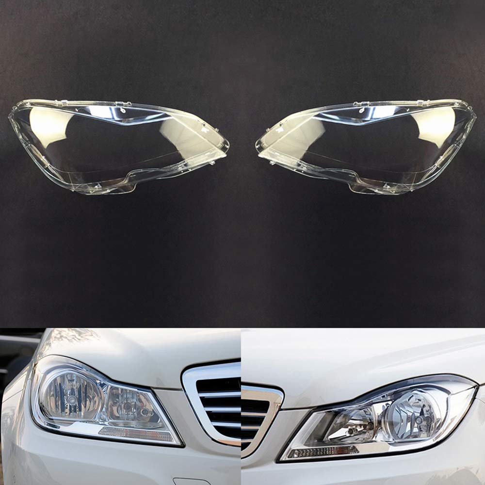 Rakuten - 適応Benz –W204 C180 C200 C260 2011-2013年式 車のヘッドランプカバー フロントヘッドライトカバー 高品質透明なプラスチック素材、頑