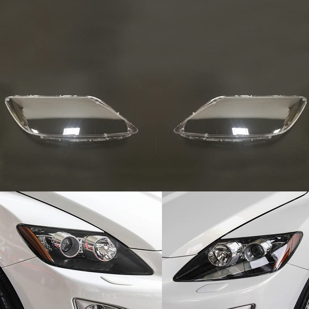 Rakuten - 車ライト カバー適合マツダ CX-7の車ヘッドランプカバー 高品質透明なプラスチック素材、頑丈で耐久性ヘッドランプ クリア レンズカバー