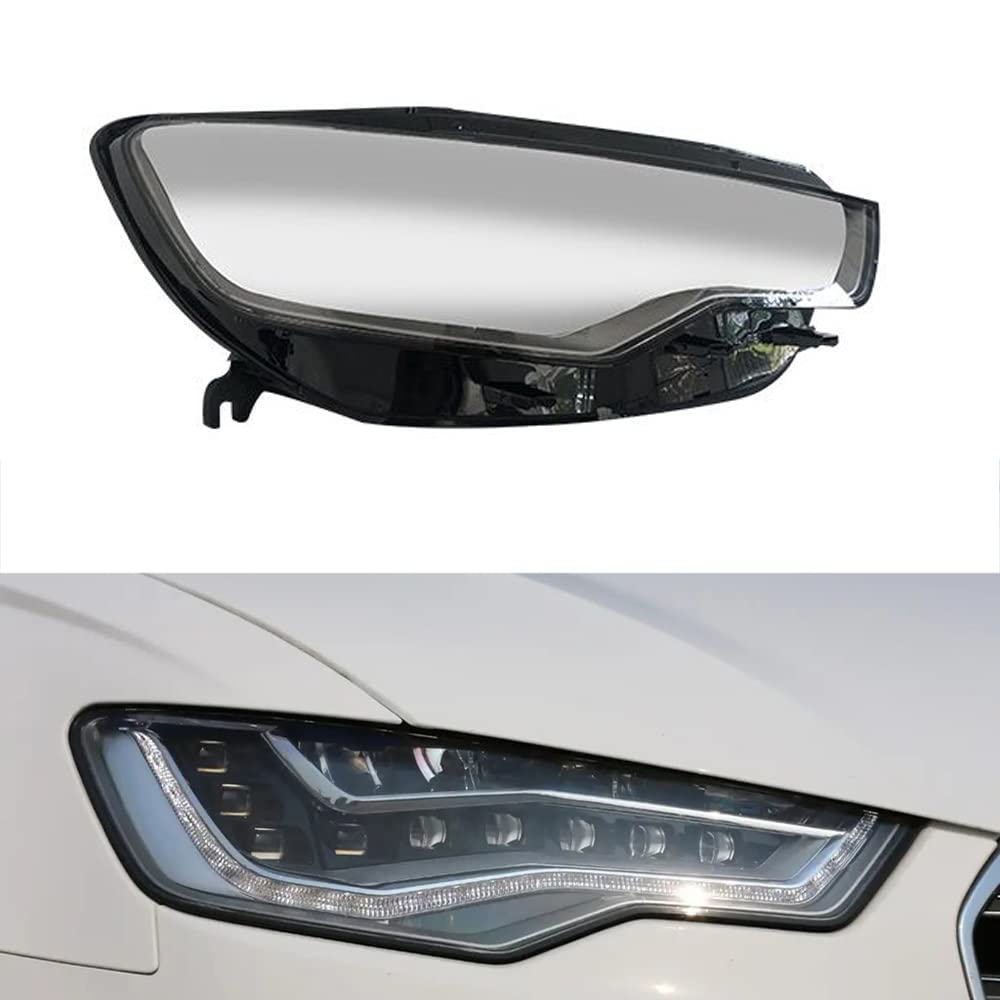 Rakuten - ヘッドランプ保護カバー適合車アウディA6 S6 2012-2015年代 車のヘッドライトカバーを交換 自動車のライトレンズカバー 頑丈で耐久性ヘ