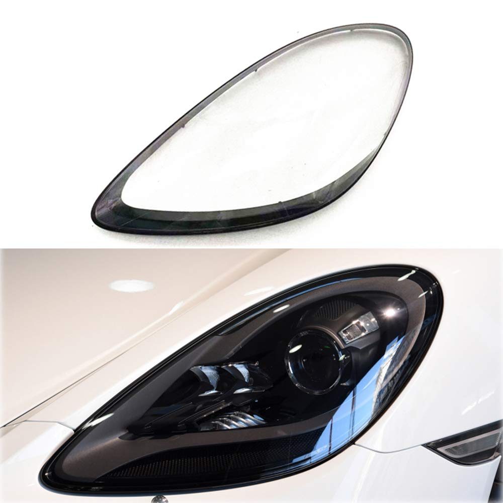 Rakuten - 適応ポルシェ-ケイマン 718 2017-2019年式 車のヘッドライト カバー 高品質透明なプラスチック素材 頑丈で耐久性ヘッドランプ クリア レ