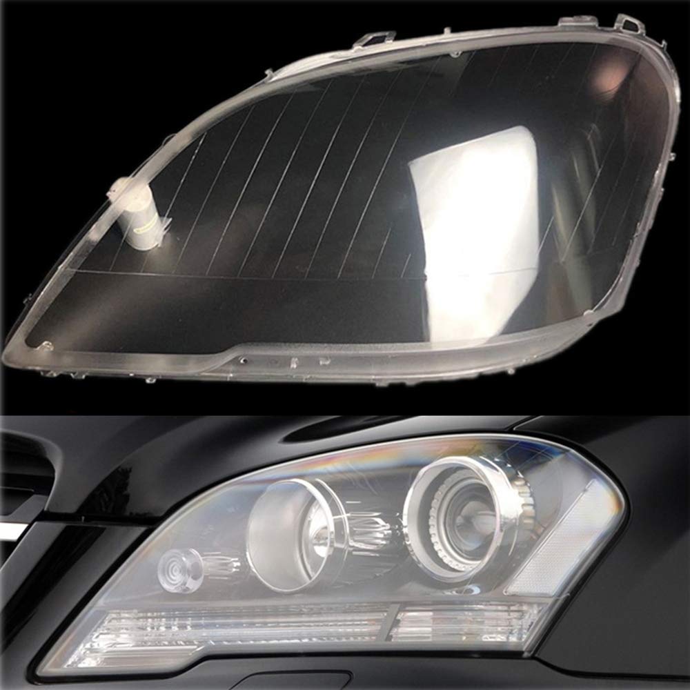 Rakuten - 適合ベンツ -W164 ML400 450 350 320 500 2007-2011年式 車のヘッドライトカバー 高透なフロントヘッドランプカバー 表面防霧 頑丈で耐