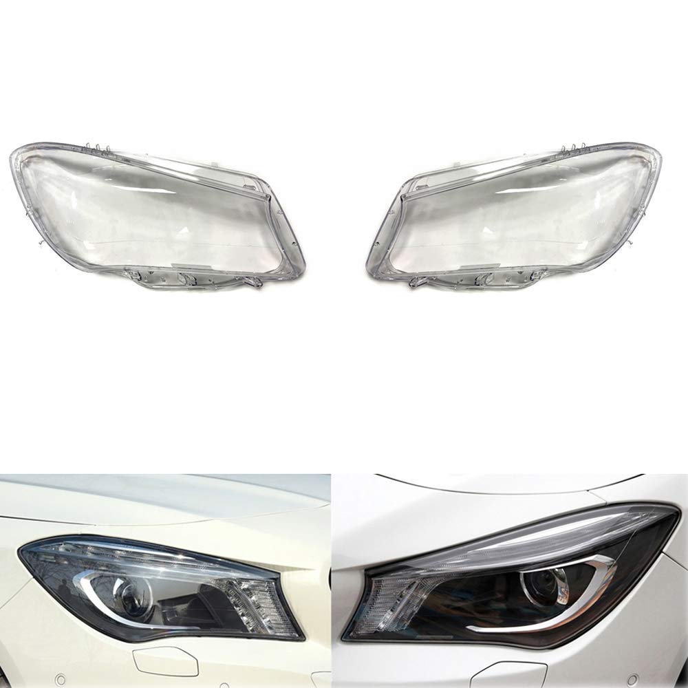 Rakuten - 適応Benz –W117 CLA180 200 220 250 260 2013-2016年式 車のヘッドランプカバー フロントヘッドライトカバー 高品質透明なプラスチック