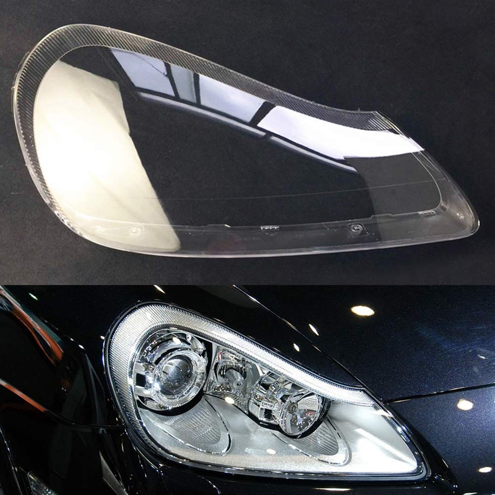Rakuten - 適応ポルシェ-カイエン 2008-2010年式 車のヘッドライトカバー 車ライトレンズカバー 頑丈で耐久性ヘッドランプ クリア レンズ 取付簡単