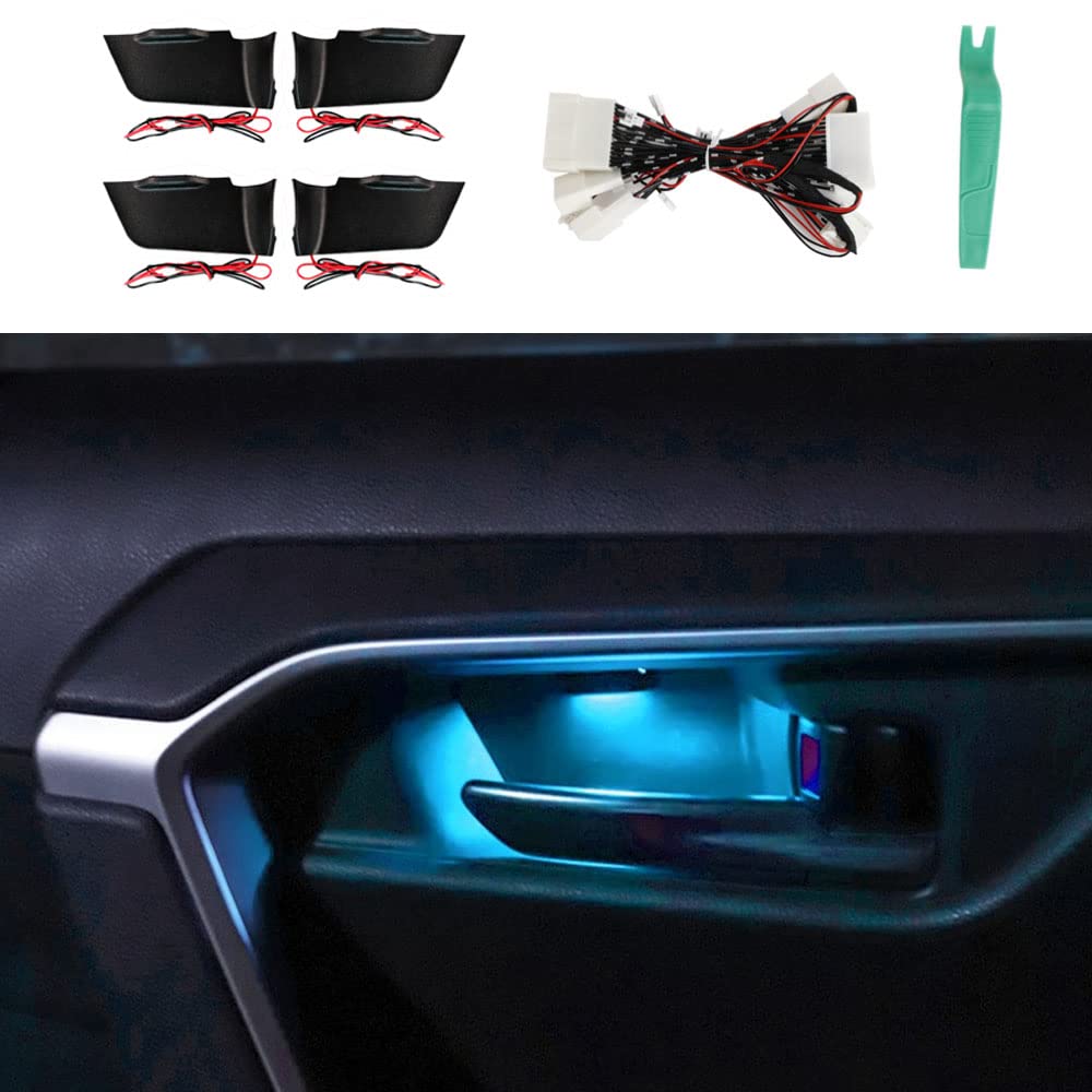 Rakuten - トヨタ 新型RAV4 50系 インナードアハンドル led 雰囲気灯 専用設計 ドア ノブ ハンドル LED ライト イルミネーション カバー ルーム ラ