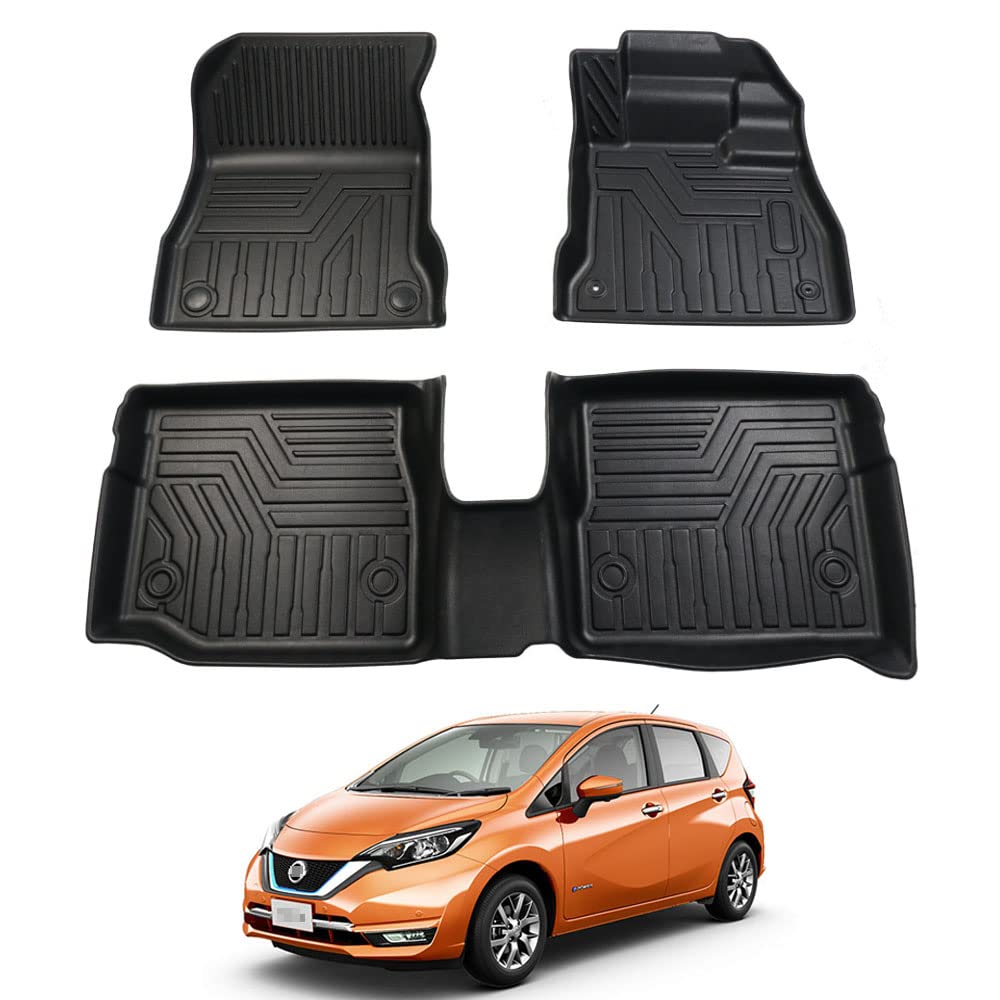 Rakuten - ニッサン ノート E12型 後期 フロアマット Nissan NOTE E12 H28.11-現行 TPE素材 純正交換 車種専用設計 防水 耐摩擦 耐汚れ セレナ 3D