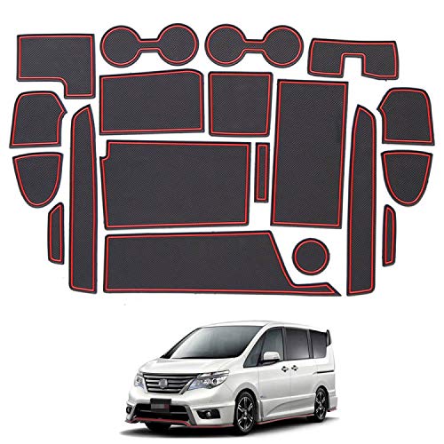 日産 セレナ C27 ドアポケットマット NISSAN SERENA C27 e-POWER(2016年-)車種専用 インテリアラバーマット コンソールマット パーツ 滑