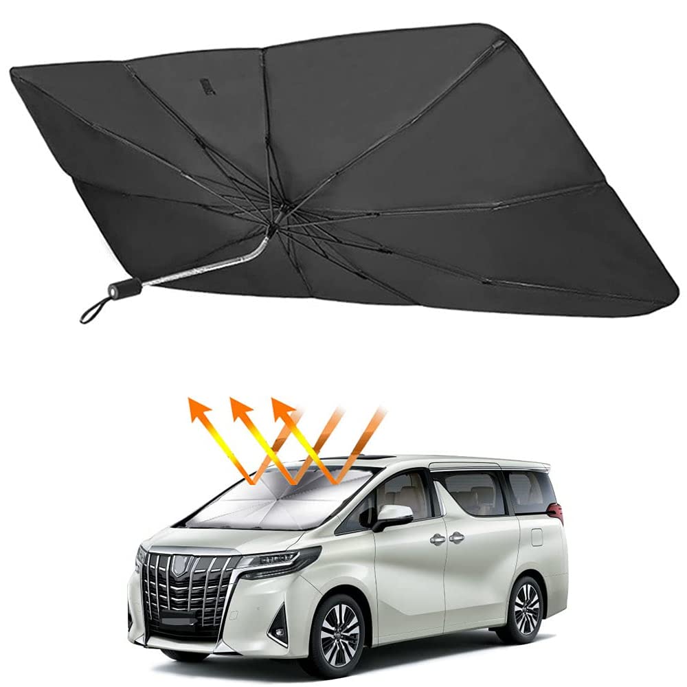 Rakuten - 【2021 トヨタ アルファード ヴェルファイア 30系 前期/後期 70系 サンシェード傘 フロントガラス用 Alphard Vellfire (H27.1-現行) 36