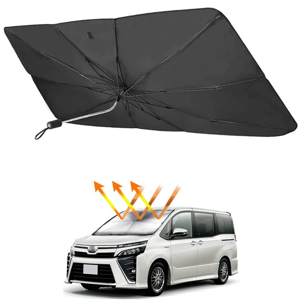 樂天商城 - 2022年 トヨタ ヴォクシー ノア 80系 専用 サンシェード傘 フロントガラス用 TOYOTA VOXY NOAH 80系 (2014年1月-現行) 360°回転可能