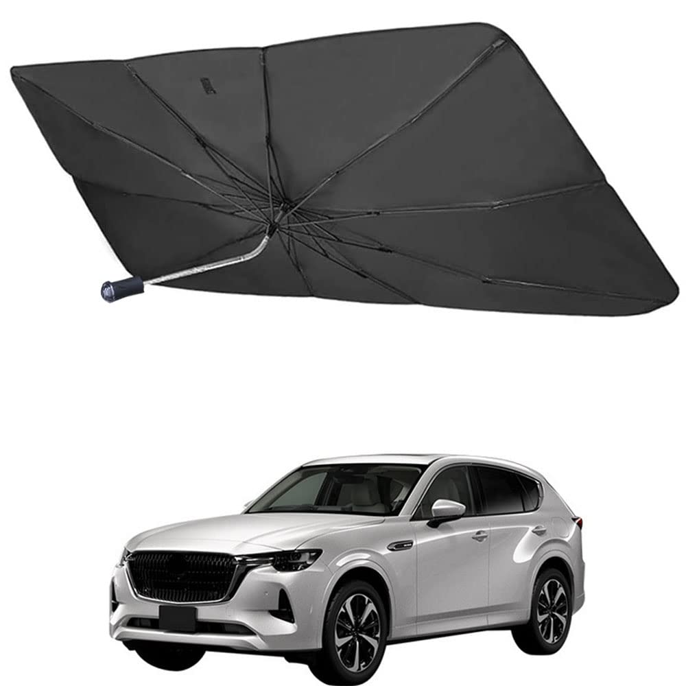 Rakuten - 2023年 マツダ CX-60 サンシェード傘 フロントガラス用 MAZDA cx60 専用 360°回転可能 シャフト 折りたたみ式 フロントガラス サンシ