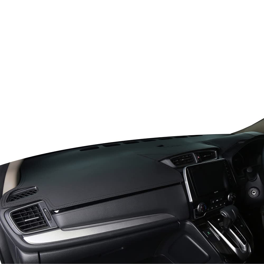 Rakuten - ホンダ CRV ダッシュボードマット Honda CR-V (2017-2021) カーアクセサリー 革の素材 日焼け防止 保護マット 内装(ブラック線)