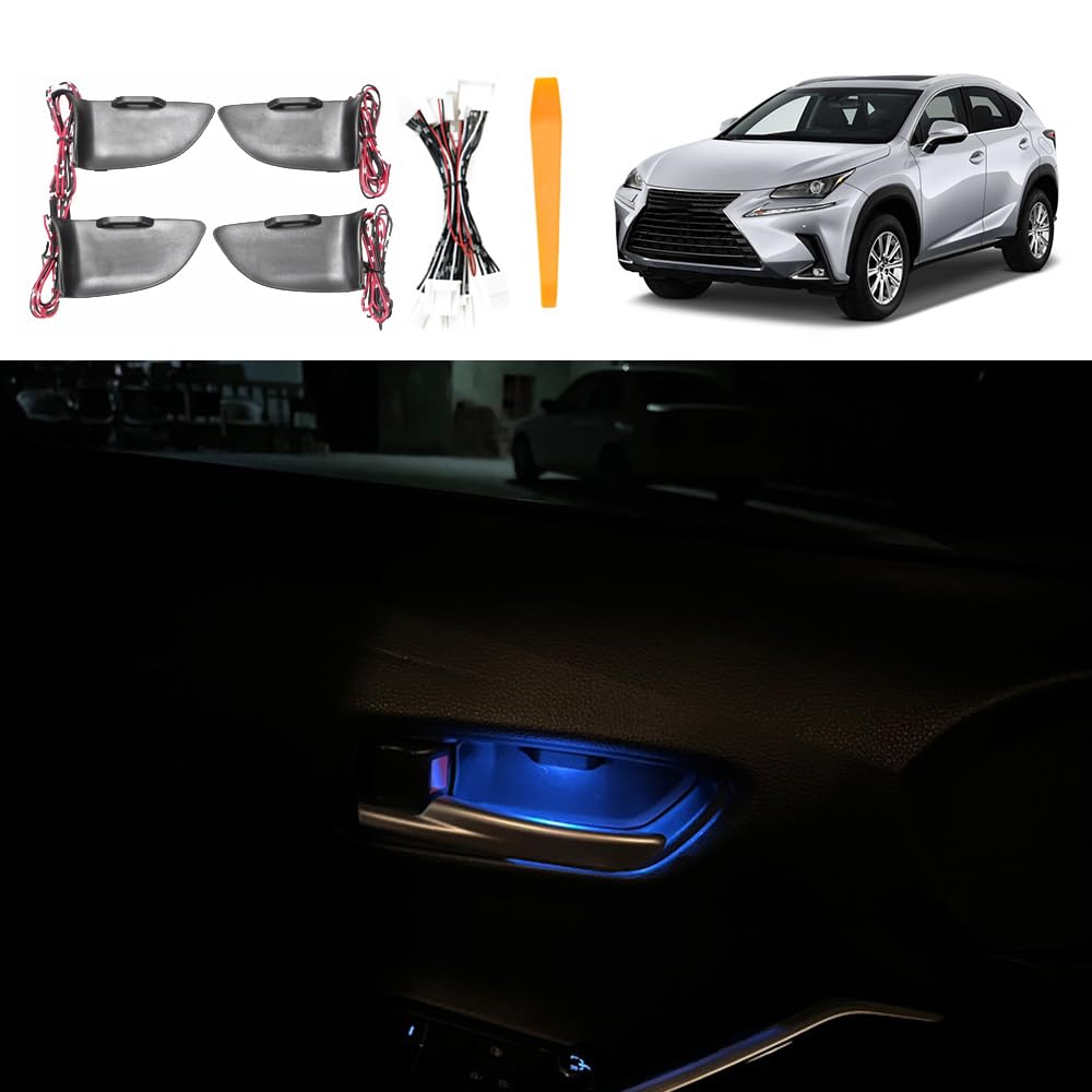 Rakuten - レクサス NX 10系 led 雰囲気灯 専用設計 LEXUS NX200t/NX300h 2015-2021年(F-Sport型 に非対応) ドア ノブ ハンドル LED ライト イルミ