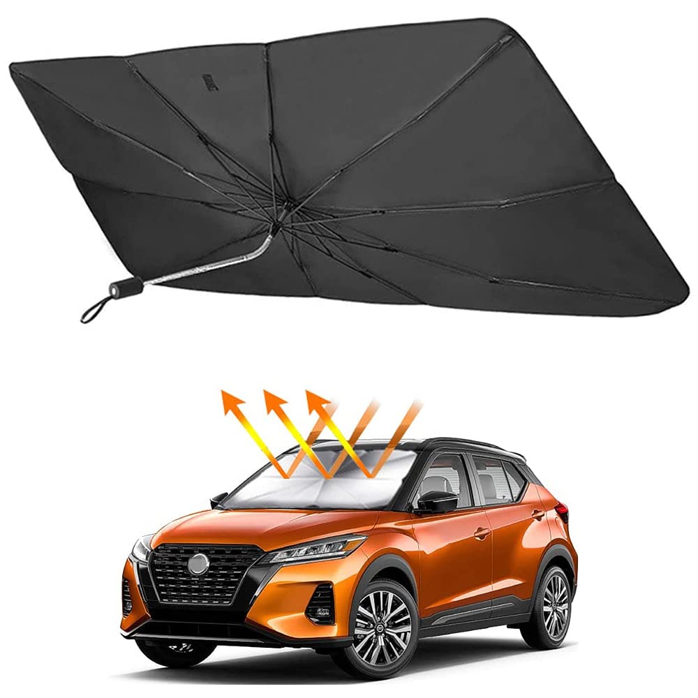【2021 新型 日産 ニッサン キックス P15 専用 サンシェード傘 フロントガラス用 Nissan KICKS P15型（2020.6～現行） 360°回転可能