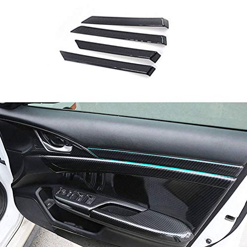 Rakuten - 新型 ホンダ シビック civic 10代目 車内ドアパネル装飾 内装パーツ FC1 FK7 FK8 傷防止 ABS素材 カーボン調 2016～仕様変更 4P