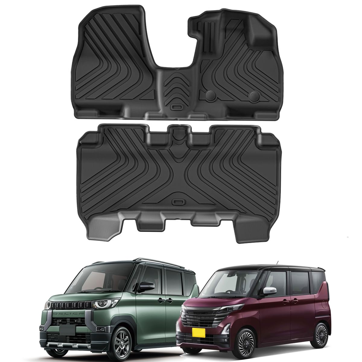 Rakuten - ニッサン 新型 ルークス 40系 ミツビシ 新型デリカミニ 30系 フロアマット TPE素材 純正交換 delica mini R5.5～現行 Roox R2.3~現行 車