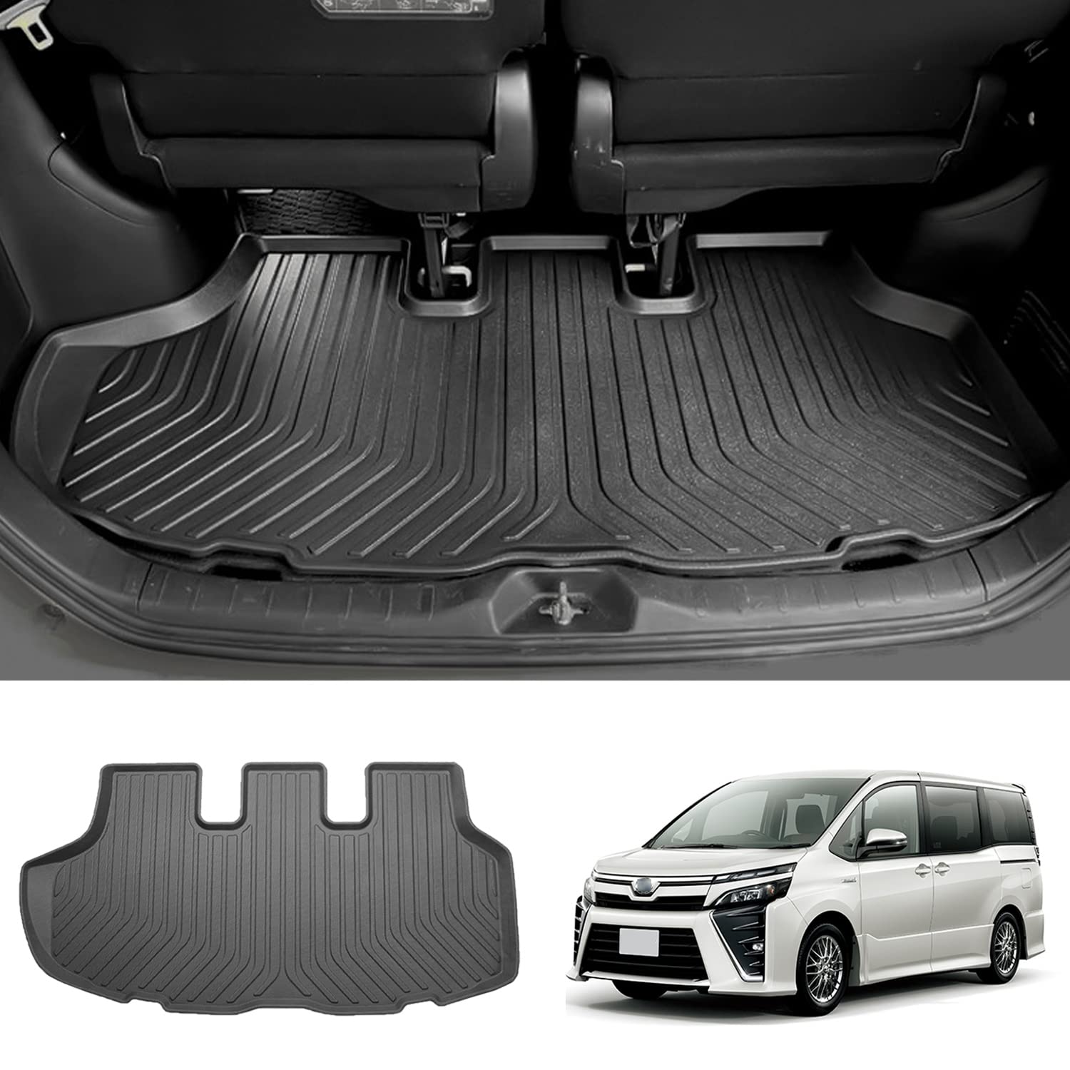 Rakuten - 適用 トヨタ ヴォクシー80系 前期後期 トランクマット TOYOTA VOXY NOAH 80系 （2014年2月～現行） 3D防水 ラゲージトレイ TPO素材 純正