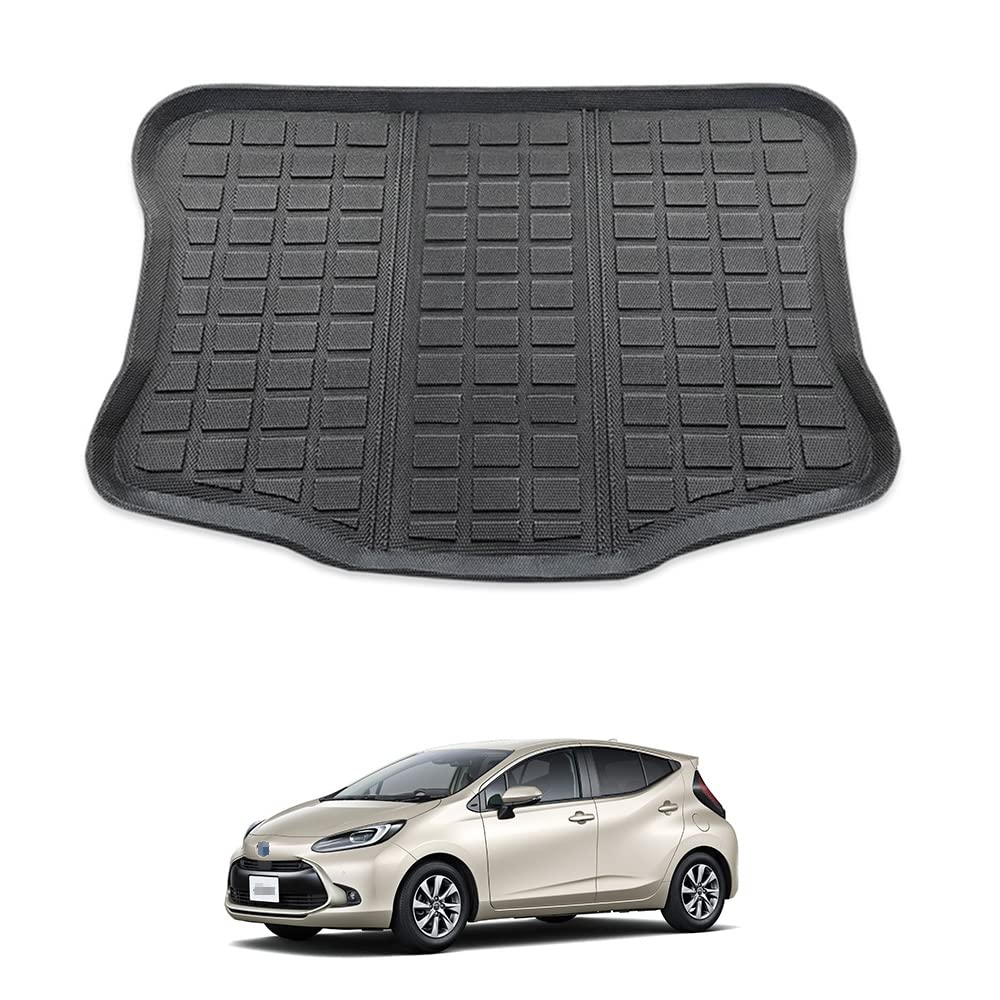 Rakuten - トヨタ アクア NHP10系 ラゲッジマット TOYOTA AQUA H29.7-現行 TPE素材 純正交換 車種専用設計 防水 耐摩擦 耐汚れ セレナ 3D トランク
