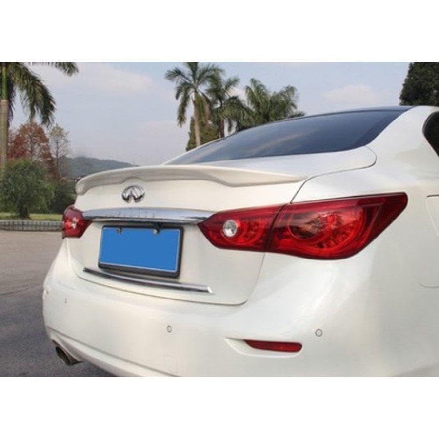 Rakuten - スカイライン V37 INFINITI Q50 リアトランクスポイラー 塗装済 2014-2018 OE ABS製 デッキスポイラー エアロ 3Mテープ付 (パールホワイ