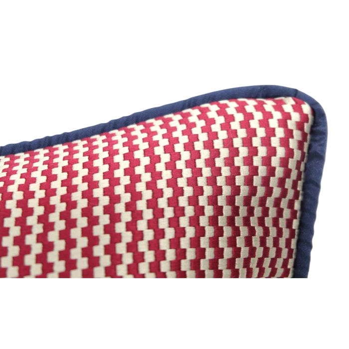 CUSHION0020 BASS MINI/バス ミニ クッション クッションカバー 25×40cm 小さめ 輸入ファブリック アメリカ 赤 レッド ストライプ 光沢 パイピング おしゃれ 上質 高級 Resource Decor リソースデコール [3]