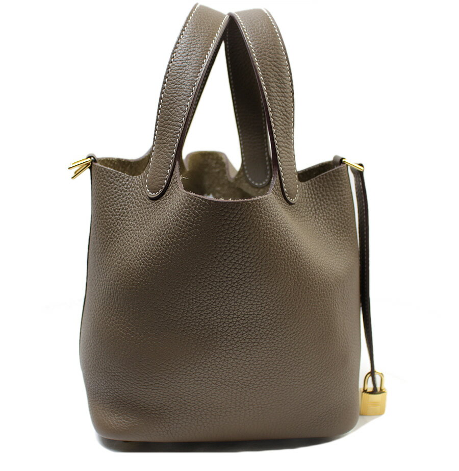 極美品 新同 エルメス ピコタン PM トリヨンクレマンス エトゥープ ゴールド金具 D刻印 ハンドバッグ 正規品【中古】9980のサムネイル