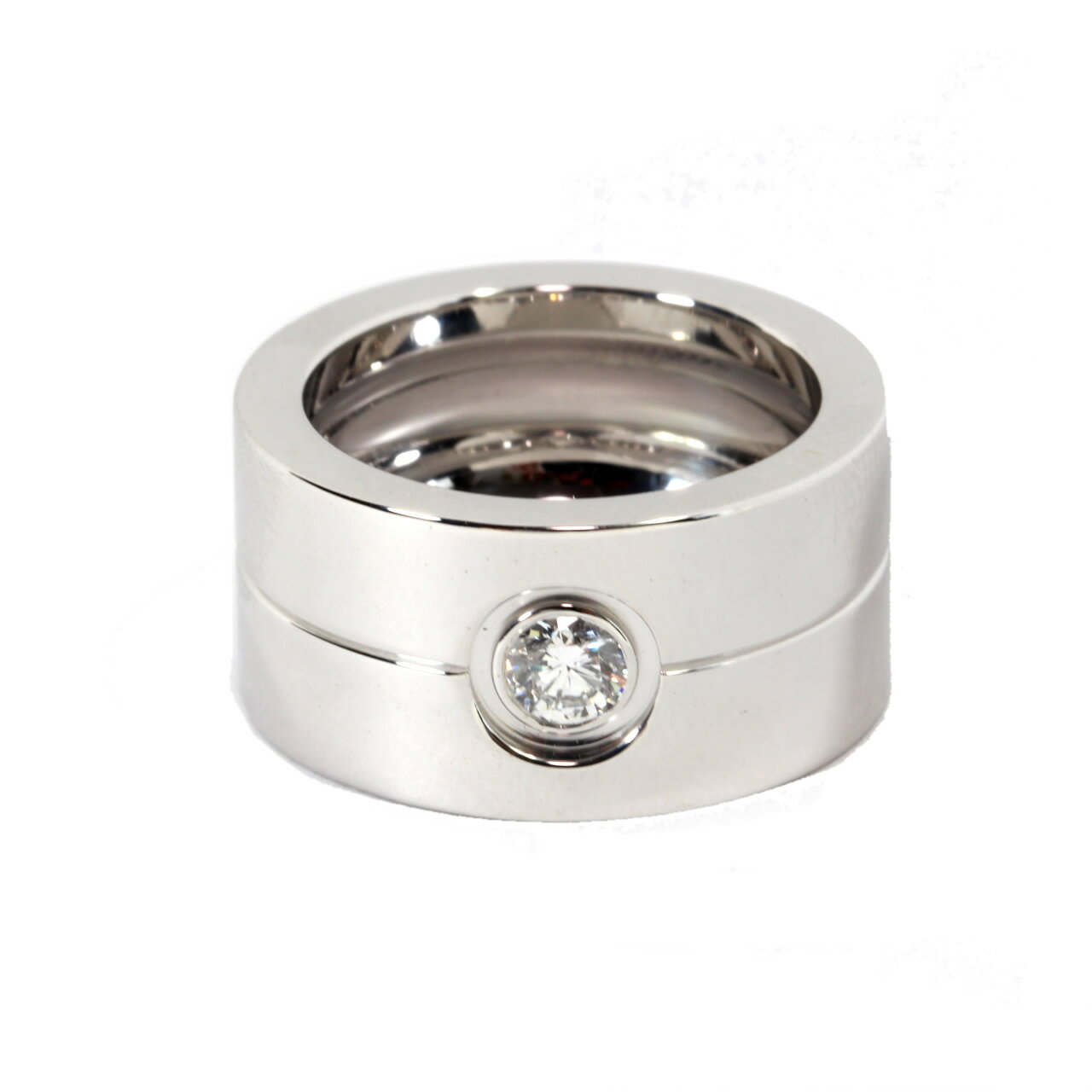 樂天商城 - 美品 カルティエ Cartier ハイラブリング 1Pダイヤモンド 750WG　約13号 ♯53【中古】11295