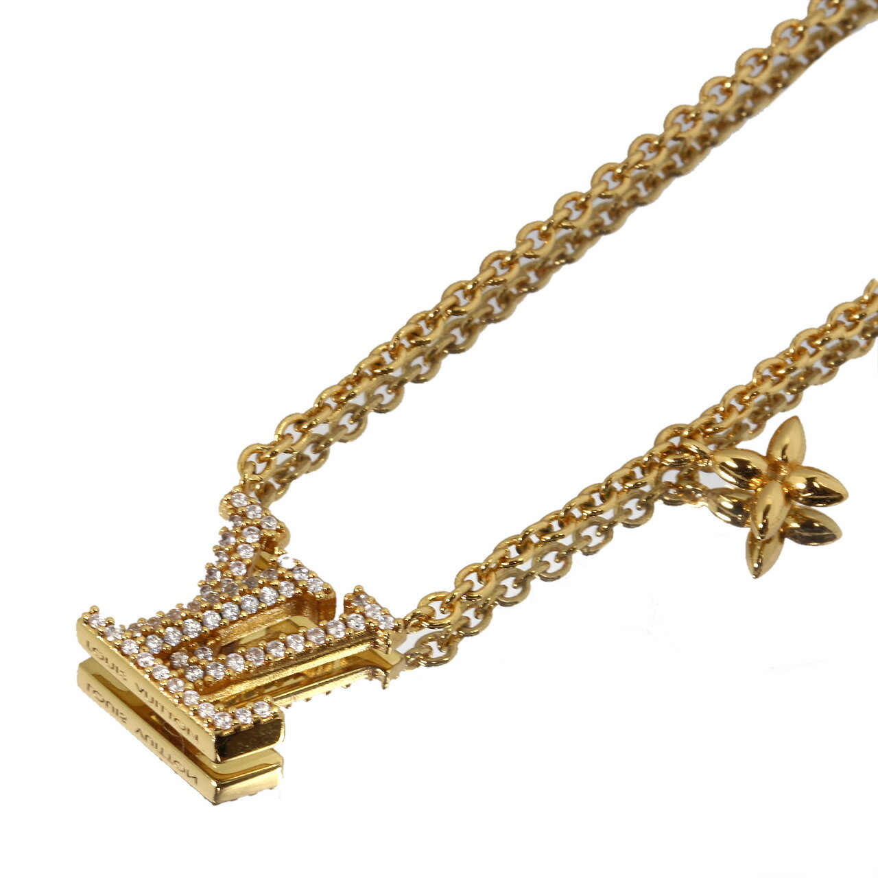 樂天商城 - 美品 ルイヴィトン コリエ LV アイコニック ネックレス M00596 GP×ラインストーン 【中古】11161