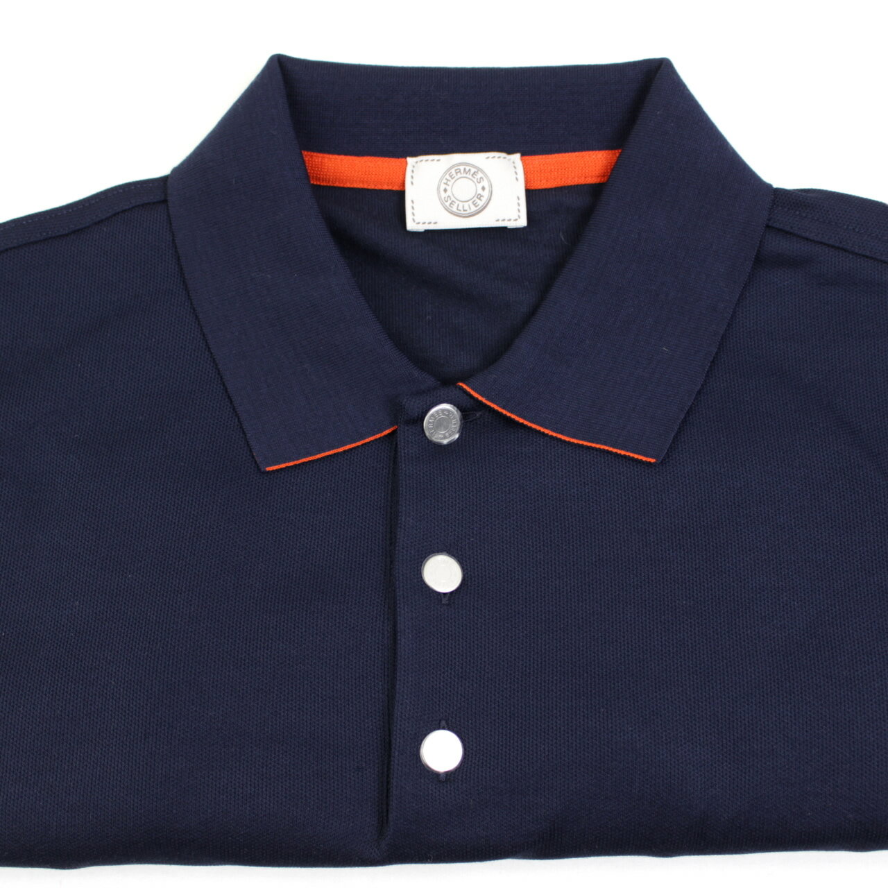 未使用品 HERMES エルメス ポロシャツ Mサイズ ネイビー 2022新作 【中古】4333のサムネイル