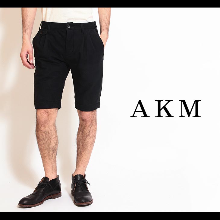 【AKM】RIBA nubuck 2tuck shorts　パンツ