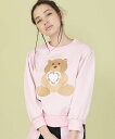 【Little sunny bite(リトルサニーバイト)】little sunny bite ×Clap Clap bear stiched sweater(LSB-LTOP-157L)