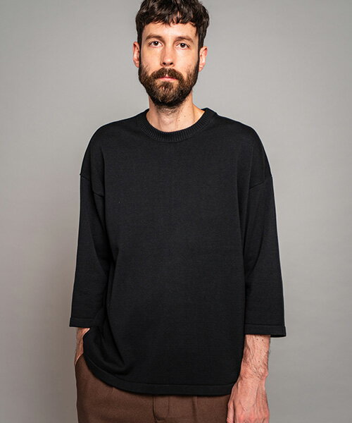 【MROLIVE(ミスターオリーブ)】DEODORANT COMPACT COTTON KNIT -3-4 SLEEVE BIG SILHOUTTE SWEATER ニット(M-20127)のサムネイル
