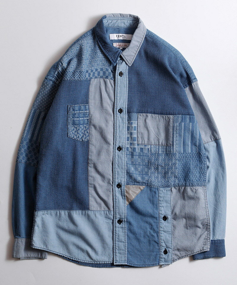 【FDMTL(ファンダメンタル)】BORO PATCHWORK SHIRT 3YR WASH シャツ(FA21-SH13U)のサムネイル