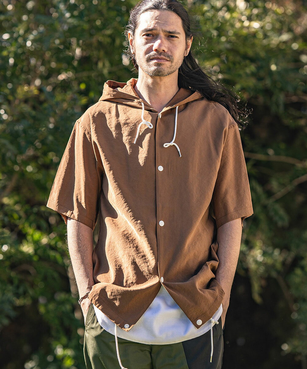 【CAMBIO(カンビオ)】Hooded Short Sleeve Dot Button Shirts シャツのサムネイル