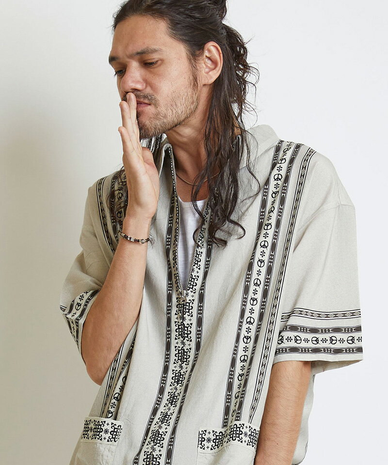 【EGO TRIPPING(エゴトリッピング)】EGO x PROPA - PILLAR ZIPSHIRTS シャツ(P13850)のサムネイル