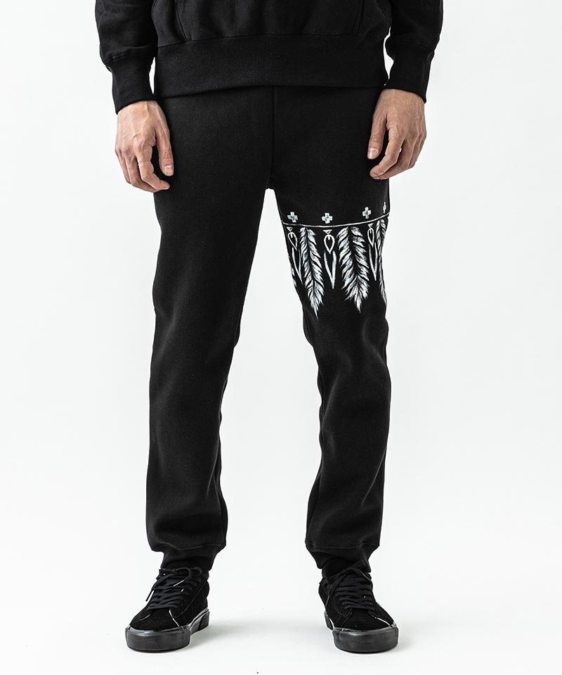 【ACANTHUS(アカンサス)】【予約販売8月中旬〜下旬入荷】Feather Paint SweatPants スウェットパンツ(HJ2104P)