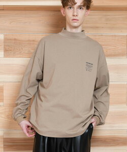 【SUPERTHANKS(スーパーサンクス)】 MOCKNECK LONGSLEEVE BIC T-SHIRT (FRONT & BACK PRINT) カットソー(ST213CS001)