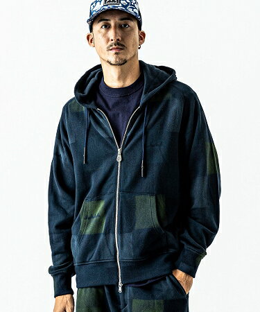 Rakuten - 【ACANTHUS(アカンサス)】muta Block Stencil Freedom SleeveZip-up Hooded Sweatshirt パーカー(MA2206)