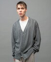 【MROLIVE(ミスターオリーブ)】OPENWORK WASHABLE KNIT -5B STRANDARD CARDIGAN カーディガン(M-221129)