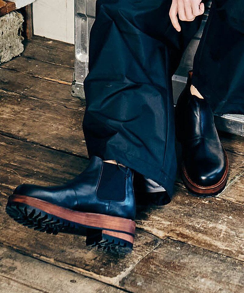【glamb(グラム)】Platform Side Gore Boots プラットフォームサイドゴアブーツ(GB0222-AC14)