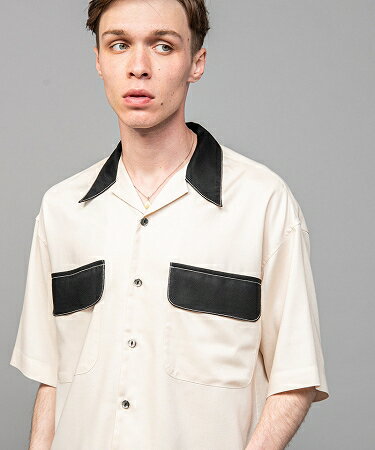 【MROLIVE(ミスターオリーブ)】WASHABLE RAYON -CLASSIC OPEN COLLAR SHIRT オープンカラーシャツ(M-222117)のサムネイル